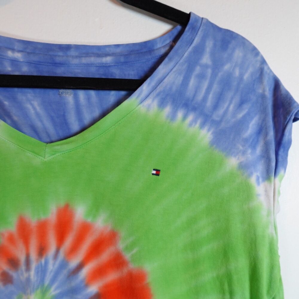 Tie Dye Boho Womens Top Size XS Tommy Hilfiger - Picture 2 of 9
